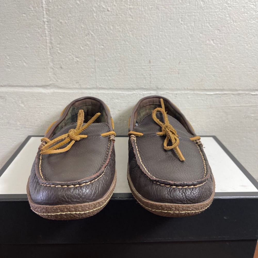 L.L Bean Wicked Good 212164 Brown Leather Moccasins Slip On Men's Size 10 M - Picture 3 of 10
